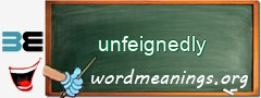 WordMeaning blackboard for unfeignedly